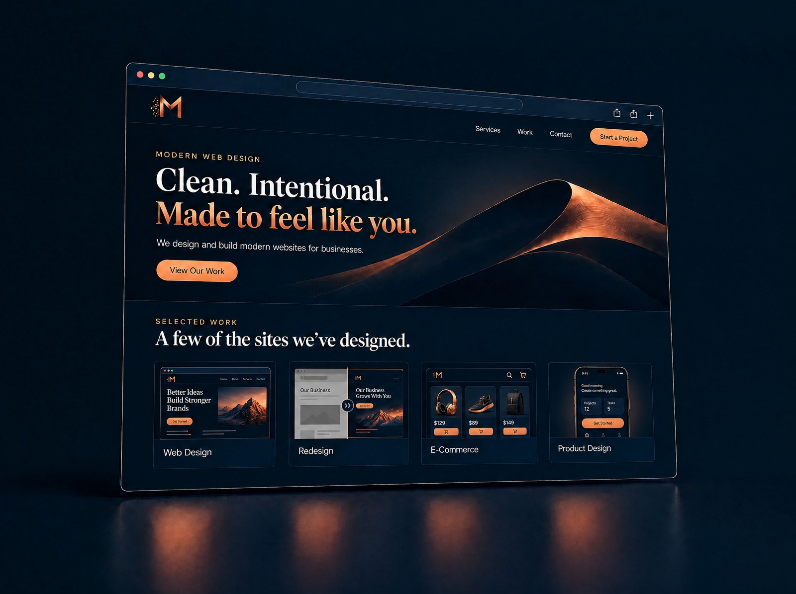 A modern website design by Mares Interactive Agency